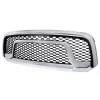 Exterior Accessories ABS Rebel Style Honeycomb Chrome Trim + Glossy Black Mesh Bumper Grille for Ram 1500 2013-2018 2 1 204