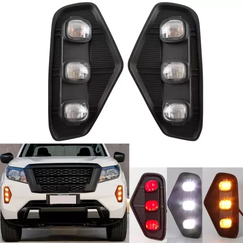 HW 4x4 Car LED DRL Daytime Running Lights Fog Lights For Navara NP300 2021+ 4 3 233