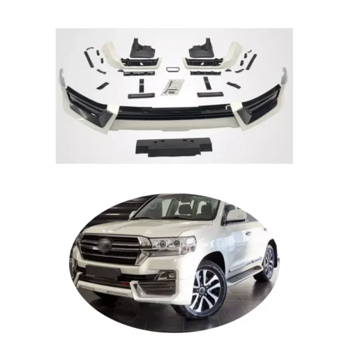 Upgrade to 2019 TRD style lc200 body kit front bumper lip for toyota lc200 land cruiser 2016-2020 rear bumper sopiler 5 4 120