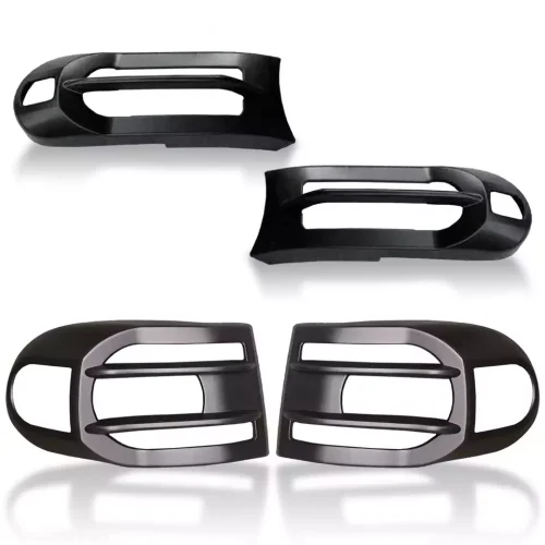 Offroad Exterior Accessories 4PC Car Black Front & Rear Light Cover Trim for FJ Cruiser 2007-2020 5 4 148