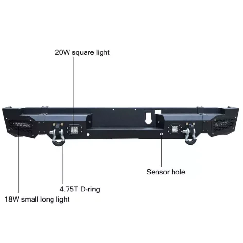 4x4 Pickup Cars Exterior Accessories Guard Bumper For 2019-2021 Ram 1500 Rear Bumper 5 4 96