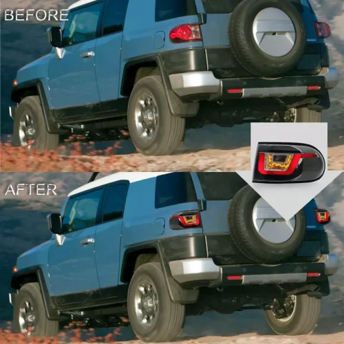 4X4 Offroad Parts Body Kit Headlights & Tail Lights with Front Grille Assembly for FJ Cruiser 2007-2015 6 5 111