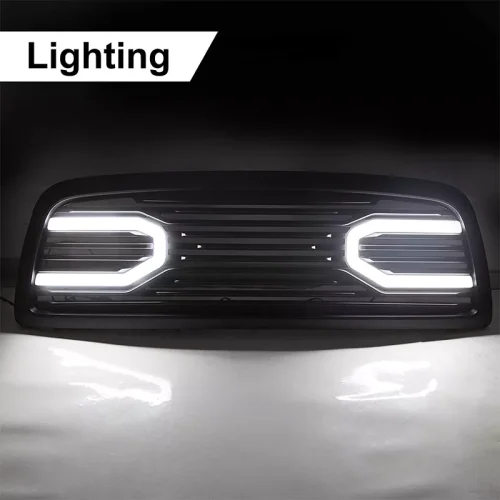 Matte Black ABS Front Bumper Grill With Lights for Ram 1500 2009-2012 6 5 139