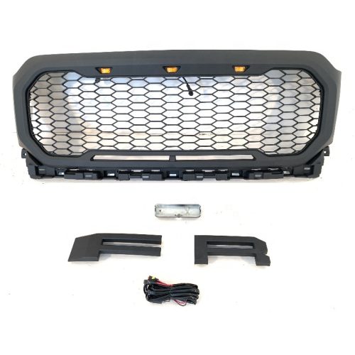 2021 New Arrival Pickup Car Parts Matte Black Front Mesh Style Car Grills Without Camera Hole Fit For Ford F150 6 5 14