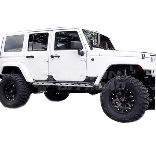 Rocker Knockers (2-Dr) Material: Steel Body Mounted Powder-Coated Black & Sliver for Jeep Wrangler JK 6 5 193