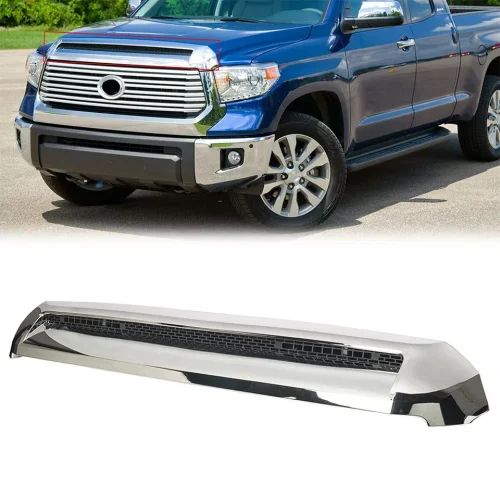 Exterior Accessories Chrome Front Upper Hood Bulge Molding Grille for Tundra 2014-2021 6 5 76