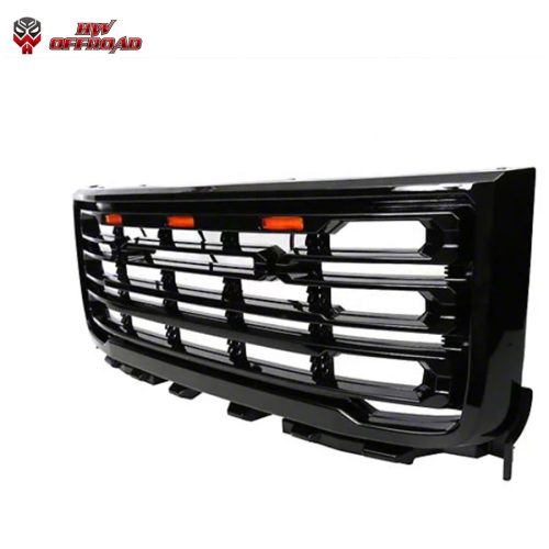 New Auto Exterior Accessories Black Upper Grills Front Hood Bumper Grill with Light for Sierra 2500 2011-2014 7 6 69